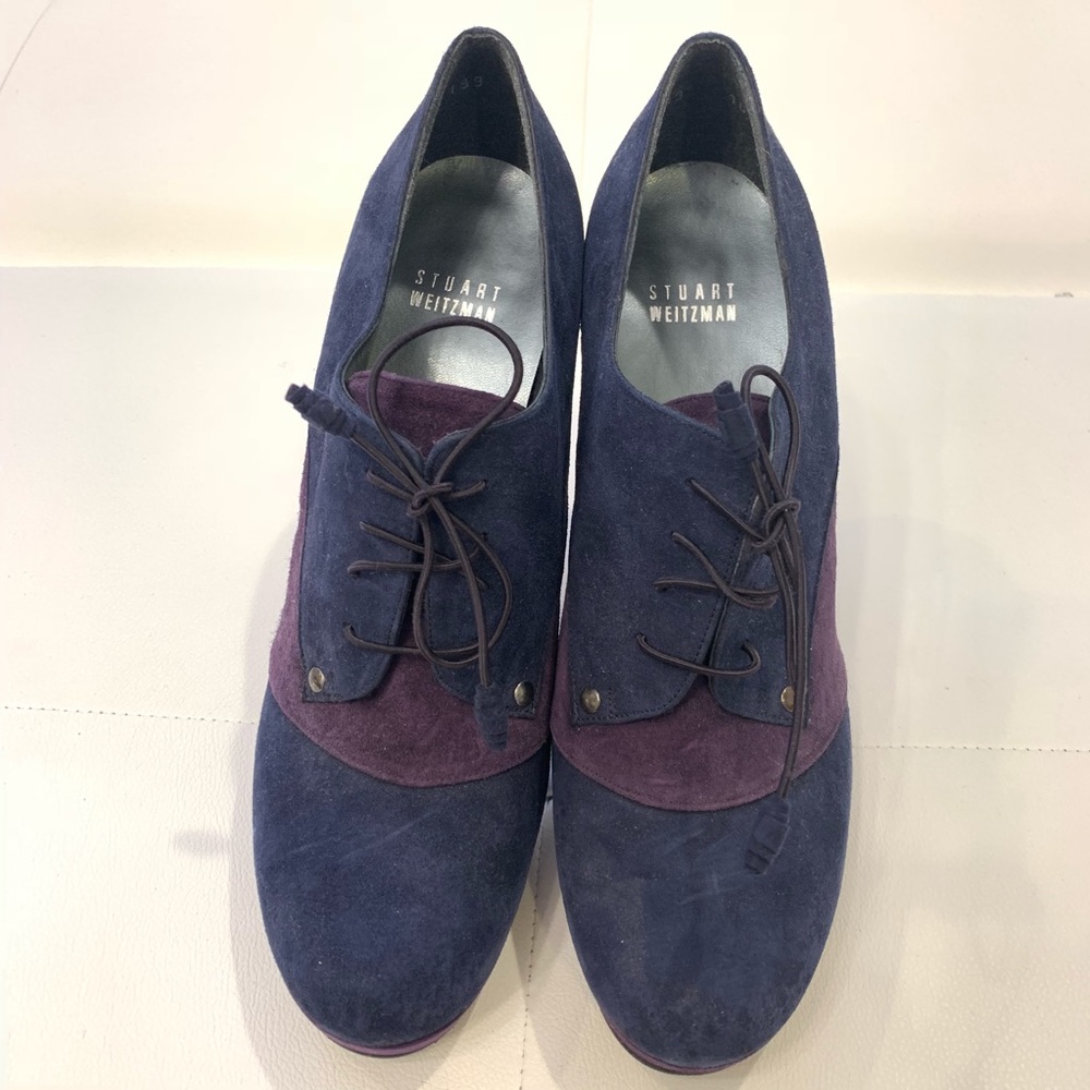 STUART WEITZMAN Two Tone Suede Booties Sz 10